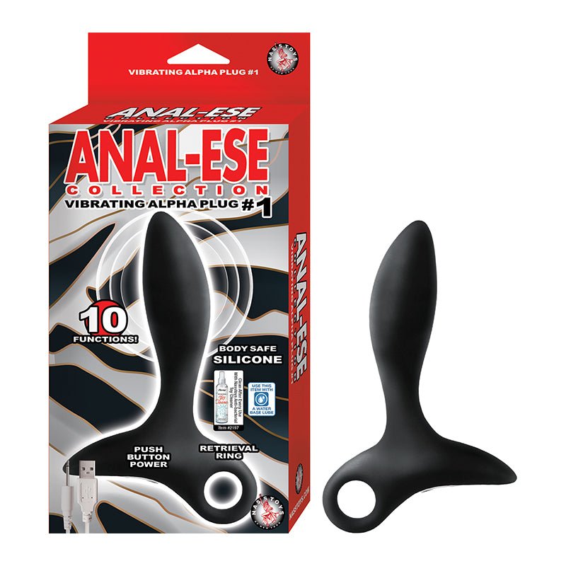 Anal - Ese Collection Vibrating Alpha Plug #1 - Black - Royal Sins