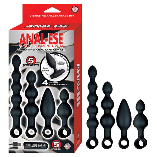 Anal - Ese Collection Vibrating Anal Fantasy Kit - Black - Royal Sins