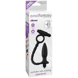 Anal Fantasy Collection Vibrating Silicone Ass - Kicker With Cockring Black - Royal Sins