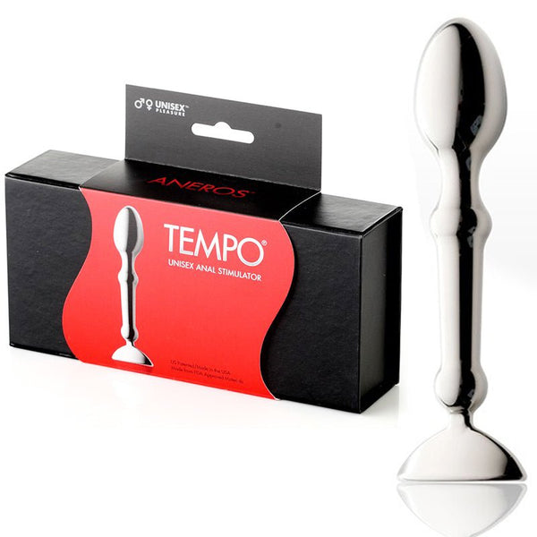 Aneros Tempo Stainless Steel Unisex Anal Stimulator - Royal Sins