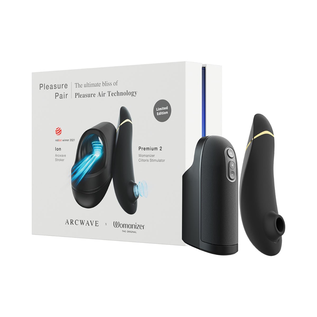 Arcwave Pleasure Pair - Ion + Womanizer Premium 2 Black - Royal Sins