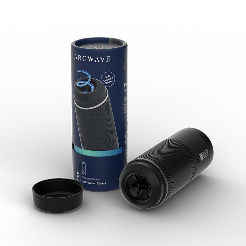 Arcwave Pow Silicone Stroker with Suction Control Black - Royal Sins