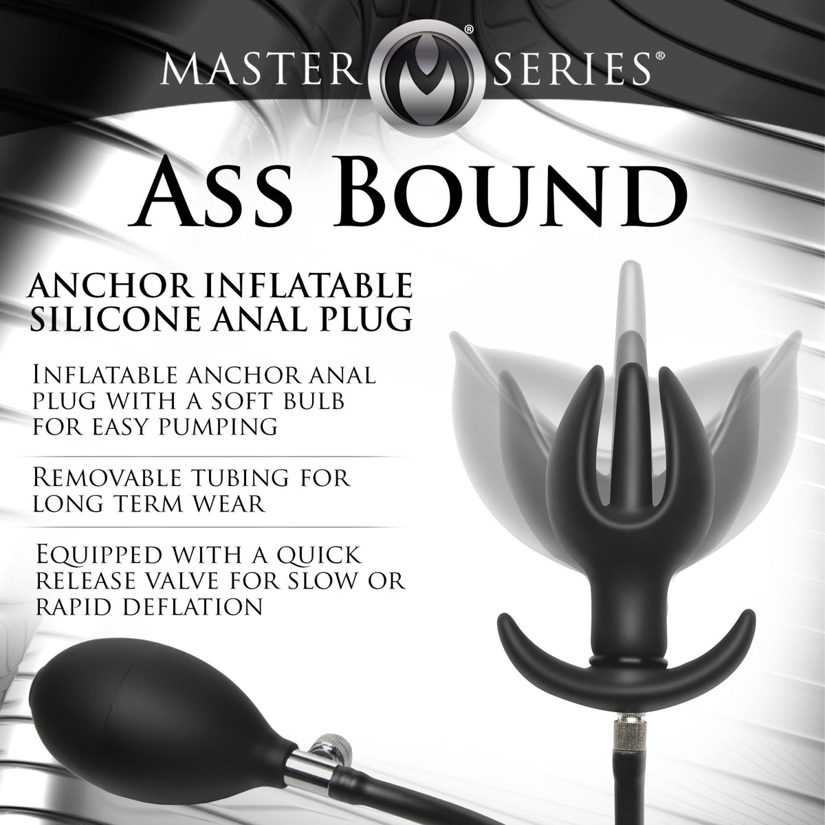 Ass Bound Anchor Inflatable Silicone Anal Plug - Royal Sins