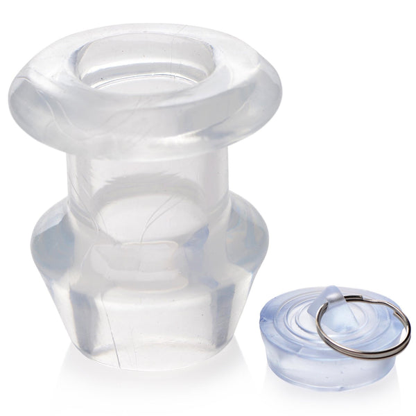 Ass Bung Clear Hollow Anal Dilator with Plug - Large - Royal Sins