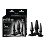 Ass - Sation Anal Training Butt Plug Kit 2 Black - Royal Sins