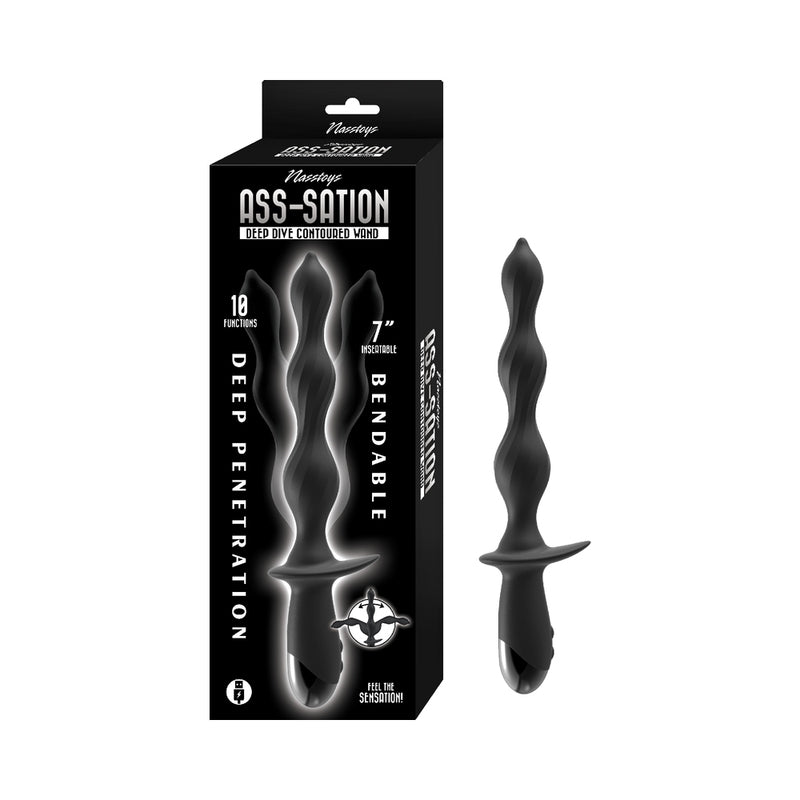 Ass - Sation Deep Dive Contoured Wand Black - Royal Sins