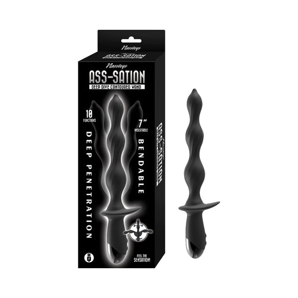 Ass - Sation Deep Dive Contoured Wand Black - Royal Sins