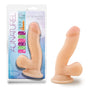 Au Naturel 6.5 in. Posable Dual Density Dildo with Balls Beige - Royal Sins
