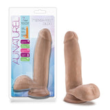 Au Naturel 7 in. Posable Dual Density Dildo with Balls Tan - Royal Sins