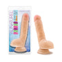 Au Naturel Big Billy 9 in. Posable Dual Density Dildo with Balls Beige - Royal Sins