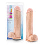 Au Naturel Big John 11.5 in. Posable Dual Density Dildo with Balls Beige - Royal Sins