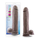 Au Naturel Big John 11.5 in. Posable Dual Density Dildo with Balls Brown - Royal Sins