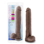 Au Naturel Daddy 14 in. Posable Dual Density Dildo with Balls Brown - Royal Sins