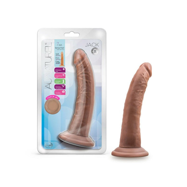 Au Naturel Jack 7 in. Posable Dual Density Dildo Tan - Royal Sins