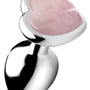 Authentic Rose Quartz Gemstone Heart Anal Plug - Small - Royal Sins