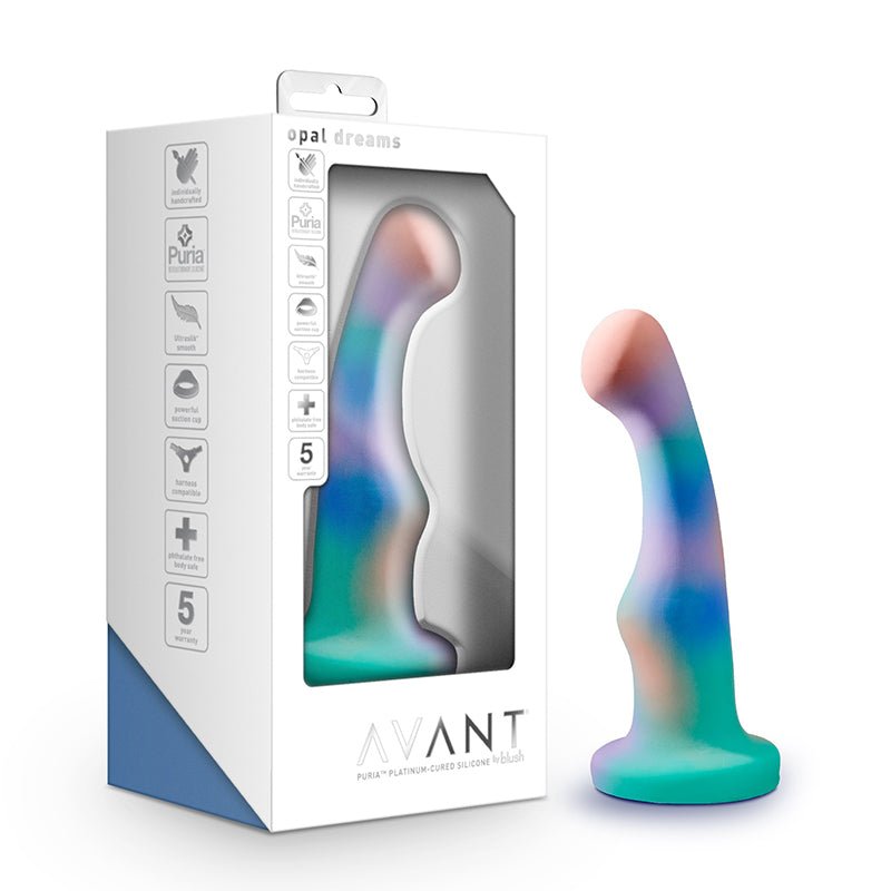 Avant Opal Dreams 6 in. Silicone Dildo Aqua - Royal Sins