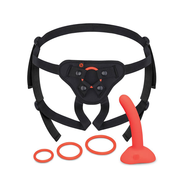 b - Vibe Beginners Strap - On Harness Set with 5 in. Silicone Dildo Peg - Royal Sins