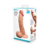 b - Vibe Slipskin Realistic Silicone Dildo 10 in. Curved Mocha - Royal Sins