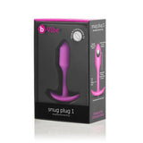 b - Vibe Snug Plug 1 Weighted Silicone Anal Plug Fuchsia - Royal Sins