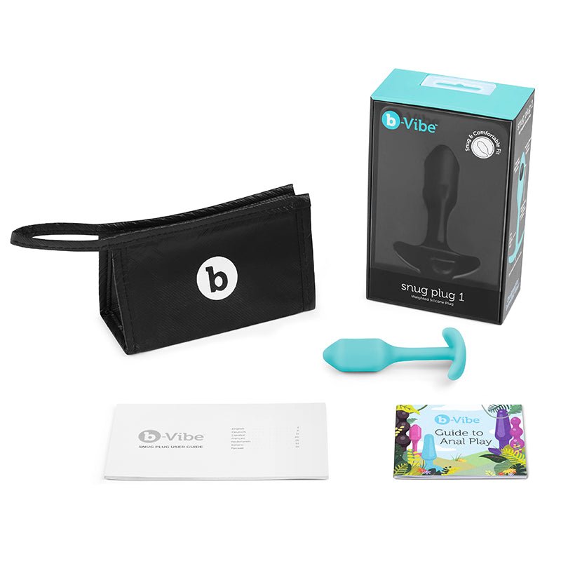 b - Vibe Snug Plug 1 Weighted Silicone Anal Plug Mint - Royal Sins