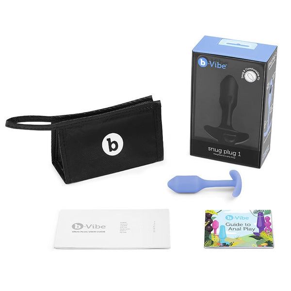 B - Vibe Snug Plug 1 Weighted Silicone Anal Plug Violet - Royal Sins