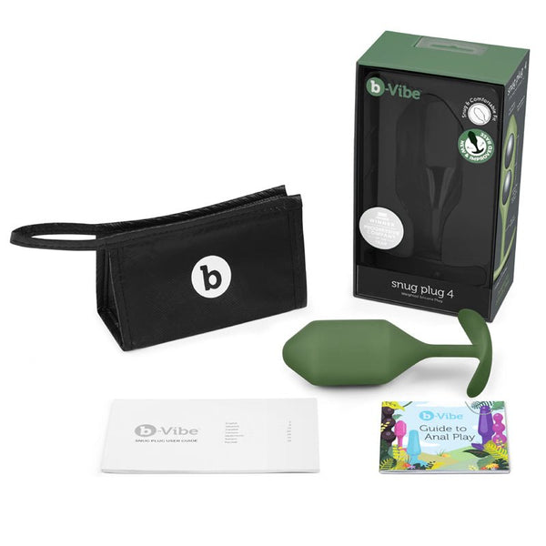 b - Vibe Snug Plug 4 Weighted Silicone Anal Plug Army - Royal Sins