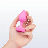 B - Vibe Vibrating Heart Plug Small/Medium - Pink Topaz - Royal Sins