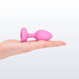 B - Vibe Vibrating Heart Plug Small/Medium - Pink Topaz - Royal Sins