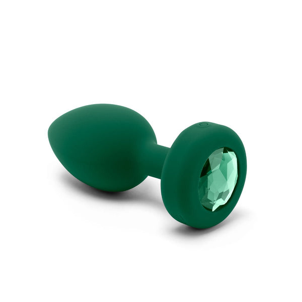 B - Vibe Vibrating Jewel Plug Medium/Large - Emerald - Royal Sins