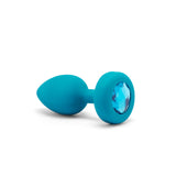 B - Vibe Vibrating Jewel Plug Small/Medium - Aqua - Royal Sins