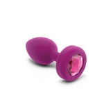 B - Vibe Vibrating Jewel Plug Small/Medium - Fuchsia - Royal Sins