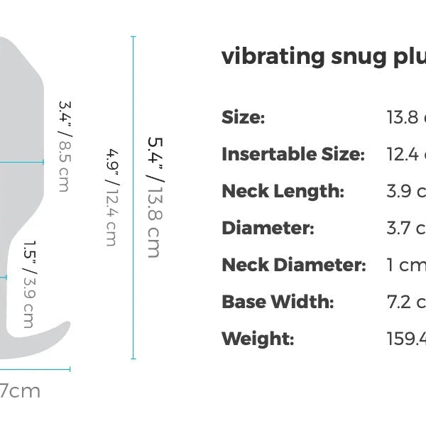 B - Vibe Vibrating Snug Plug 3 (L) - Blue - Royal Sins