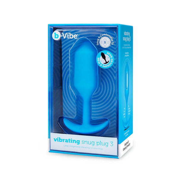 B - Vibe Vibrating Snug Plug 3 (L) - Blue - Royal Sins