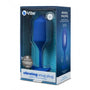 b - Vibe Vibrating Snug Plug 4 Rechargeable Weighted Silicone Anal Plug Navy - Royal Sins