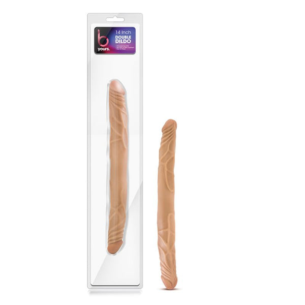 B Yours 14 in. Double Dildo Tan - Royal Sins