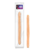 B Yours 16 in. Double Dildo Beige - Royal Sins