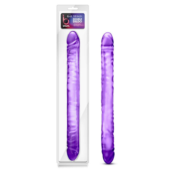 B Yours 18 in. Double Dildo Purple - Royal Sins