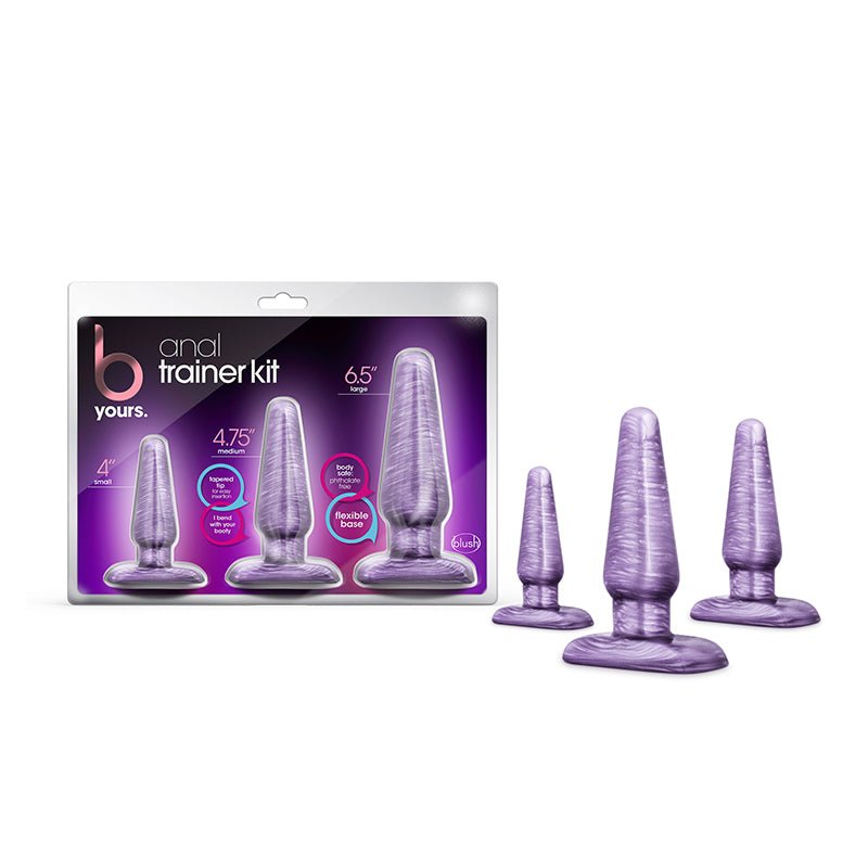 B Yours 3 - Piece Anal Trainer Kit Purple Swirl - Royal Sins
