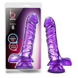 B Yours Basic 8 Realistic 9 in. Dildo with Balls Purple - Royal Sins