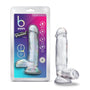 B Yours Diamond Gleam 7 in. Dildo with Balls Clear - Royal Sins