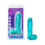 B Yours Plus Mount n' Moan 9 in. Dildo with Balls Teal - Royal Sins