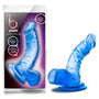B Yours Sweet 'n Hard 8 Realistic 6.5 in. Dildo with Balls Blue - Royal Sins