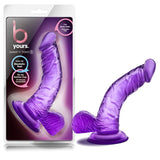 B Yours Sweet 'n Hard 8 Realistic 6.5 in. Dildo with Balls Purple - Royal Sins