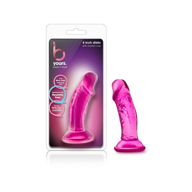 B Yours Sweet n' Small 4 in. Dildo Pink - Royal Sins