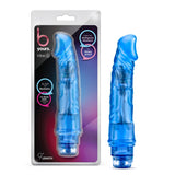 B Yours Vibe 6 Realistic 9.25 in. Vibrating Dildo Blue - Royal Sins