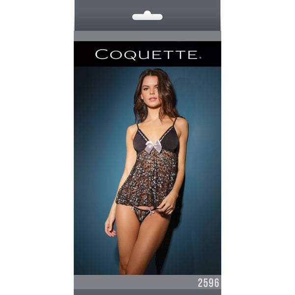 Baby Doll & G String Black/Silver OS Packaging Box - Royal Sins