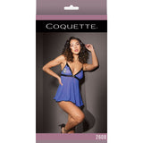 Babydoll & G - String Blue/Black OS - Royal Sins