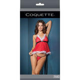 Babydoll & G - String Red/White OS - Royal Sins