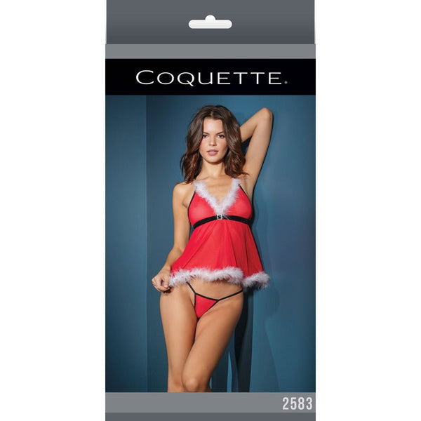 Babydoll & G - String Red/White OS - Royal Sins