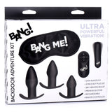 Backdoor Adventure Remote Control 3 Piece Butt Plug Vibe Kit - Royal Sins